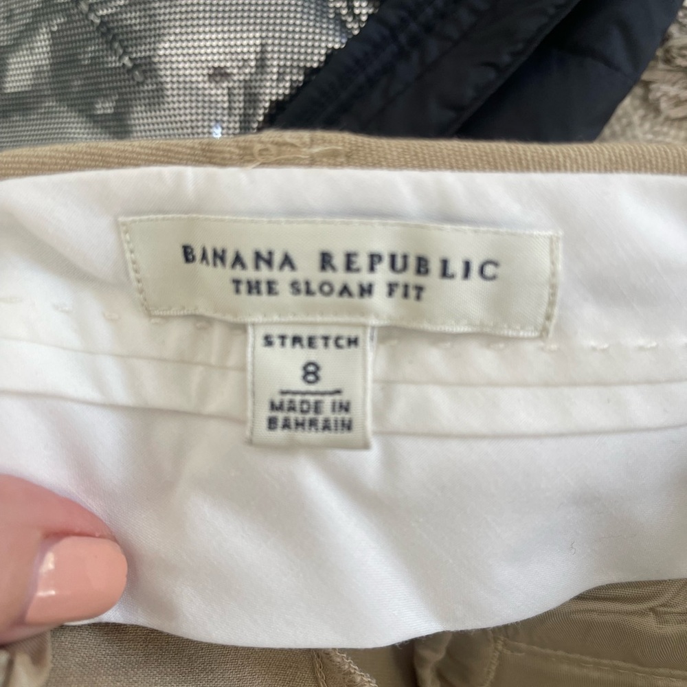 Banana Republic Sloan Ankle Pants Tan Stretch Career Trouser Women’s 8 - Picture 8 of 8